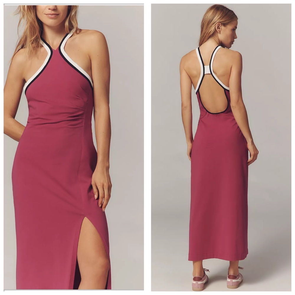 Daily Practice Halter Side-Slit Maxi Dress